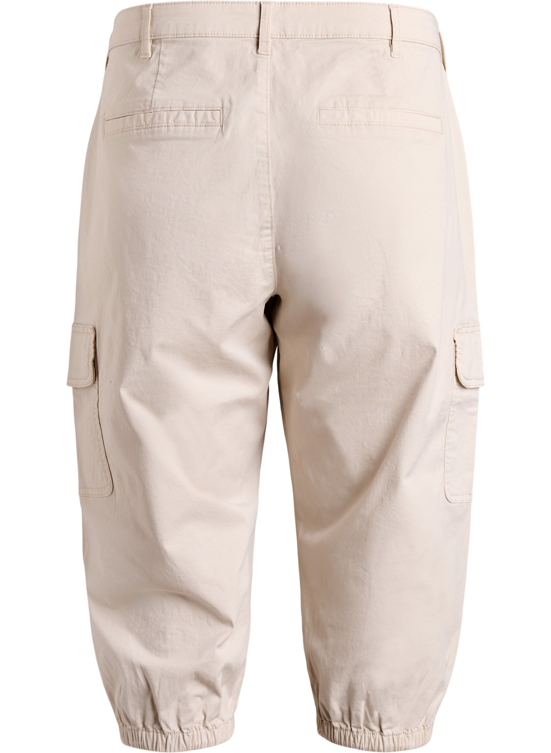 Zizzi Cargo-Knickers mit hoher Taille, Beige, Packshot image number 1