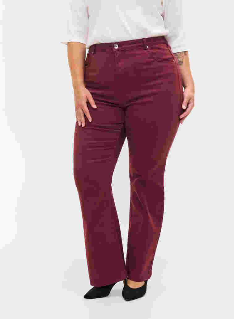 Flared Jeans mit extra hoher Taille, Port Royale, Model image number 2