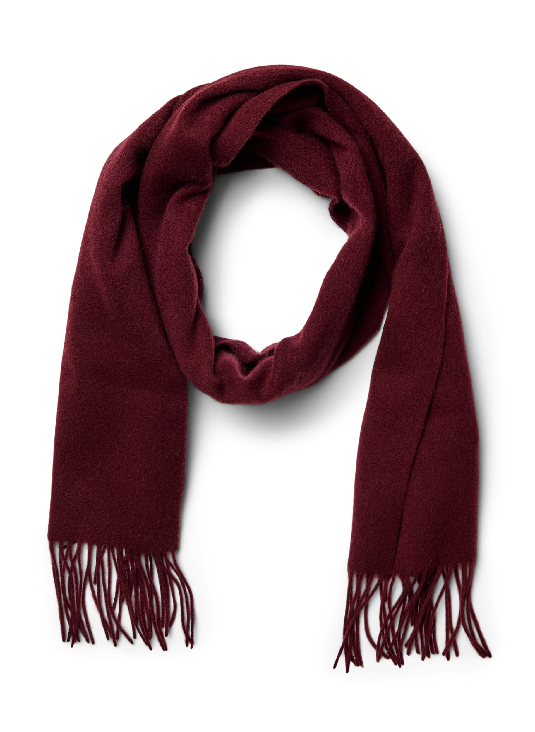 Wollschal mit Fransen