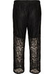 Spitzenhose mit geradem Bein und Innenhose, Schwarz, Packshot image number 1