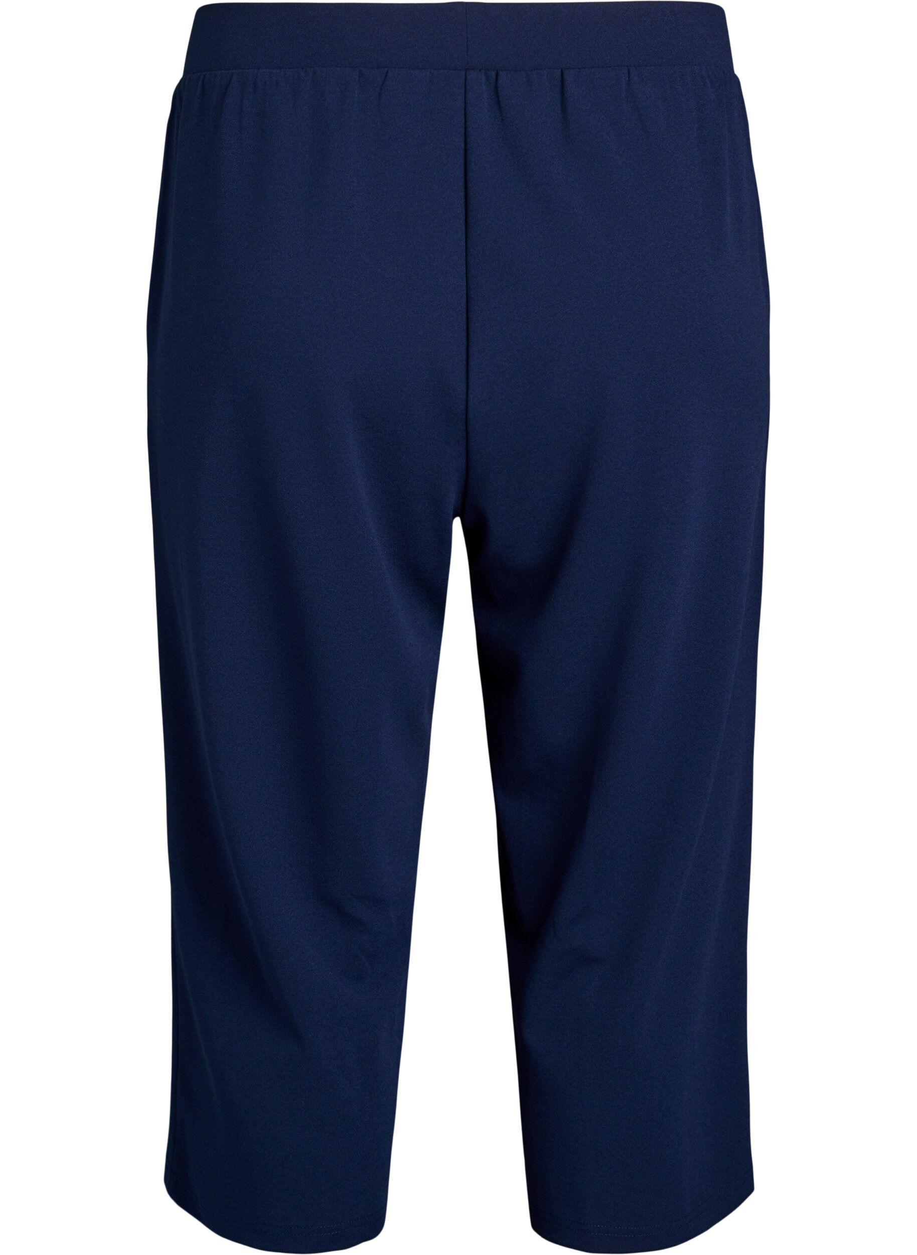 Zizzi Hochtaillierte Knickerbocker mit lockerem Schnitt, Blau, Packshot image number 1