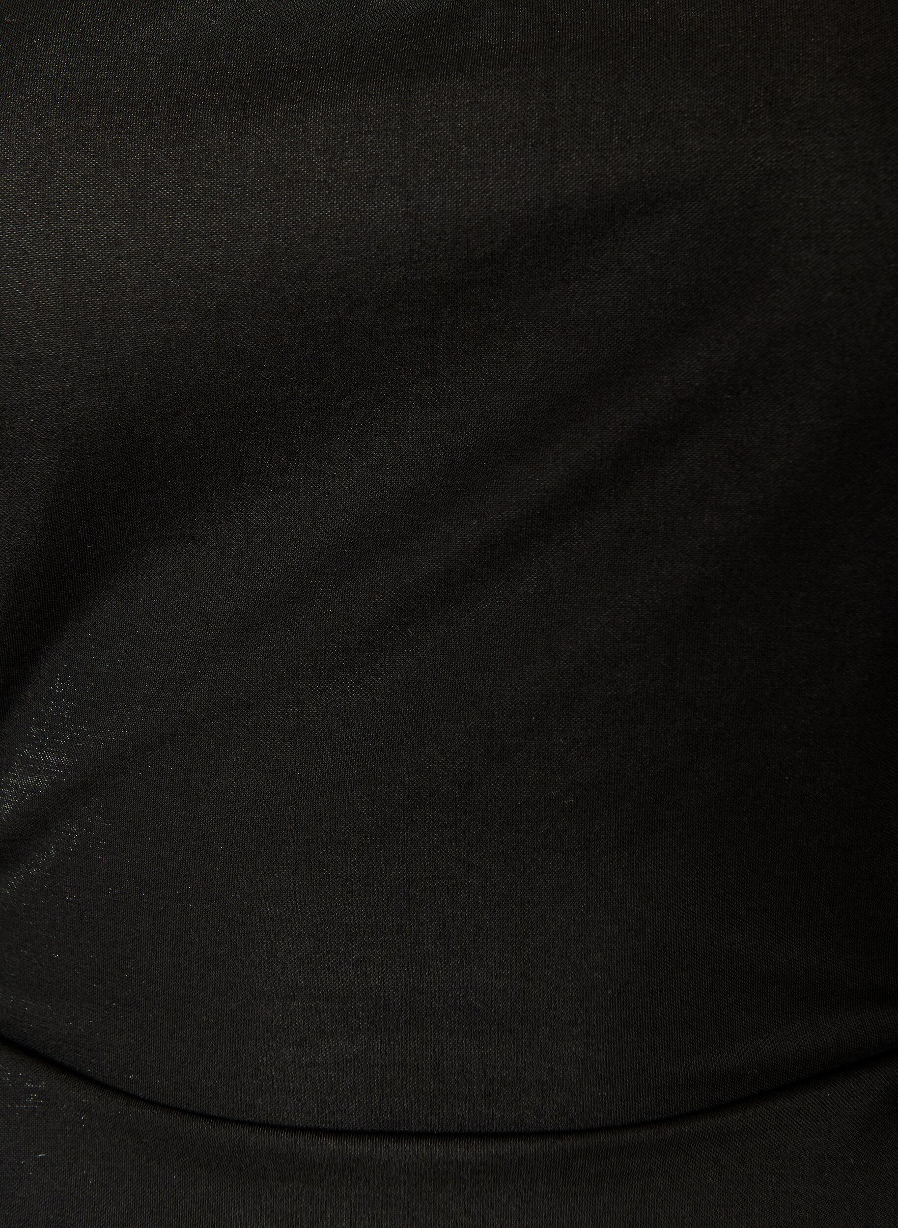 ZizziBluse aus einer Baumwollmischung mit V-Ausschnitt und Bindeband, Schwarz, Packshot image number 2