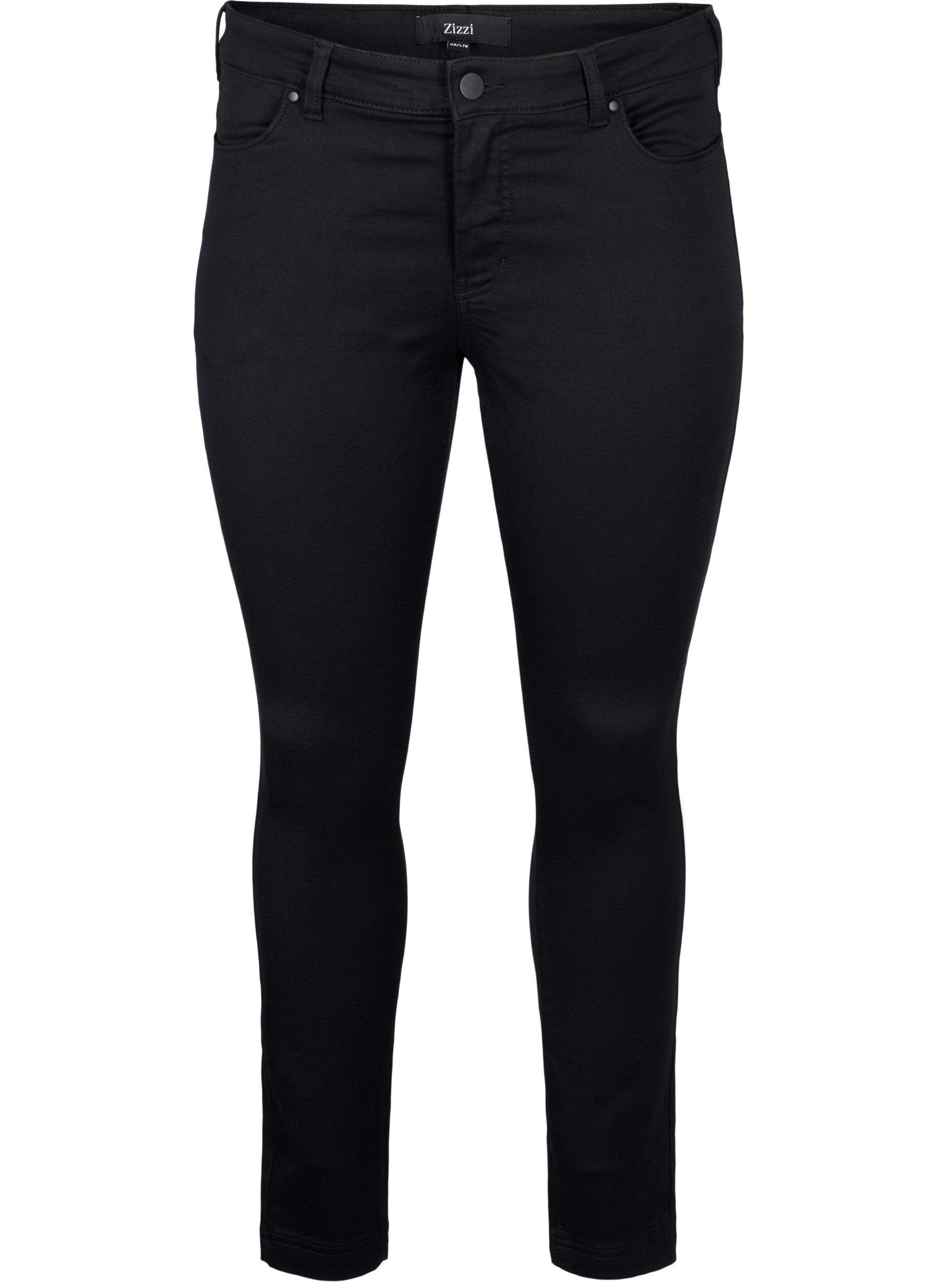Zizzi Viona Jeans mit normaler Taille, Schwarz, Packshot image number 0