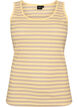 Gestreiftes Tanktop mit Rippenstruktur, Gelb, Packshot image number 0