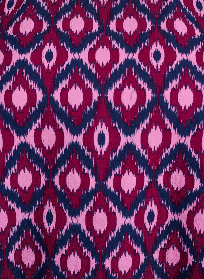 Baumwoll-Bluse mit Print und kurzen Ärmeln, Pink, Packshot image number 2