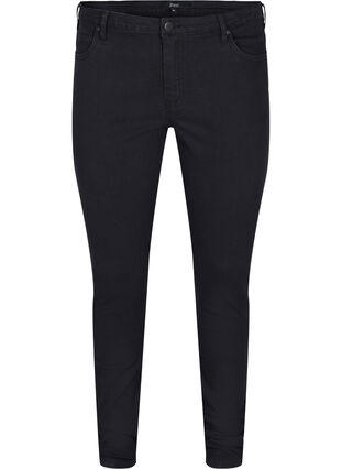 Extra schmale Sanna-Jeans mit normaler Taille, Black, Packshot image number 0