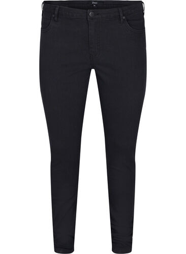 Extra schmale Sanna-Jeans mit normaler Taille, Black, Packshot image number 0