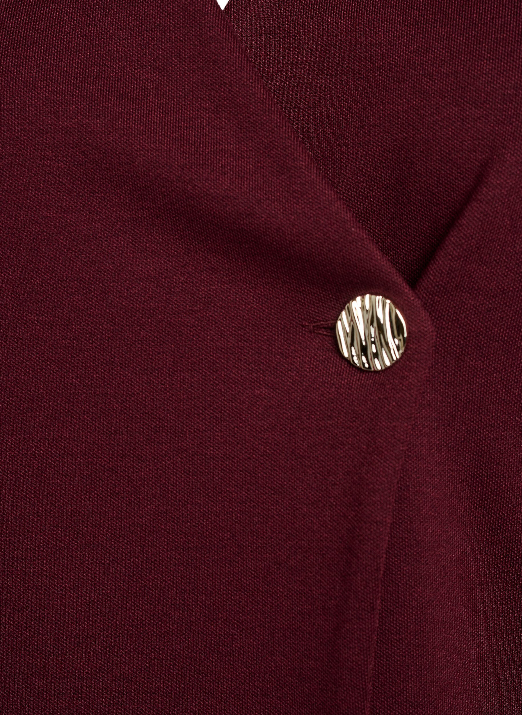 Zizzi Bluse mit asymmetrischer Wickeloptik und kurzen &Auml;rmeln, Rot, Packshot image number 2