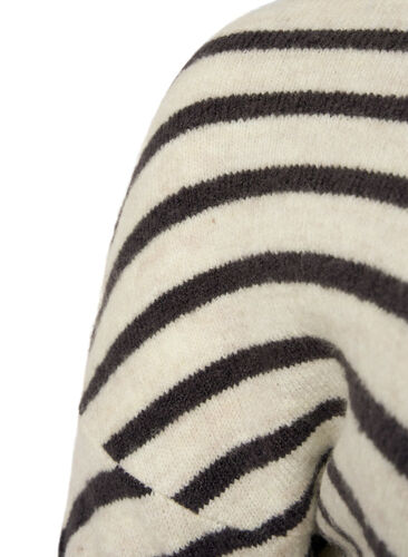 Strickbluse mit diagonalen Streifen, Birch Mel. w stripes, Packshot image number 3