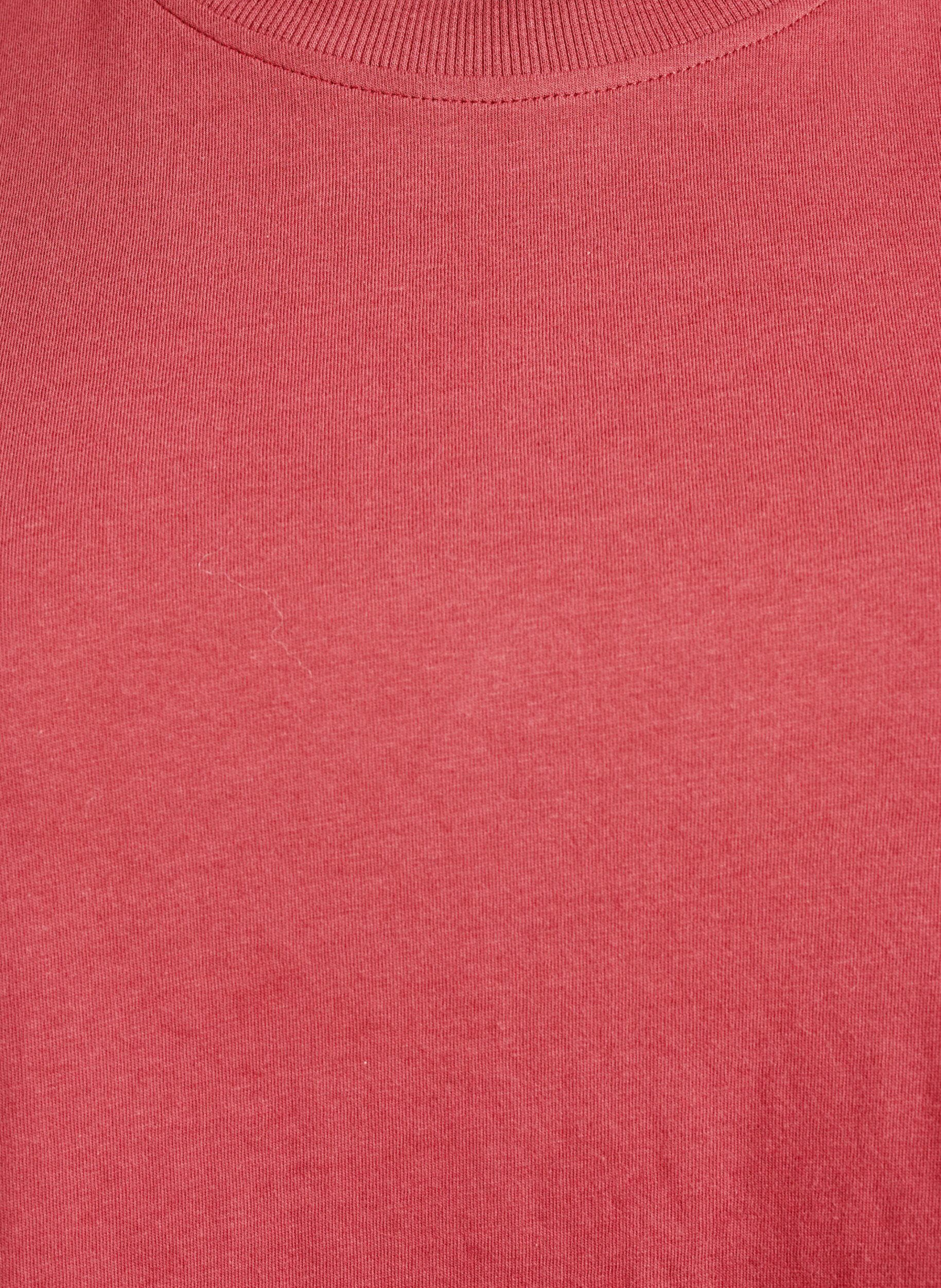 Zizzi Basic-T-Shirt aus Baumwolle mit Rundhalsausschnitt, Rot, Packshot image number 2