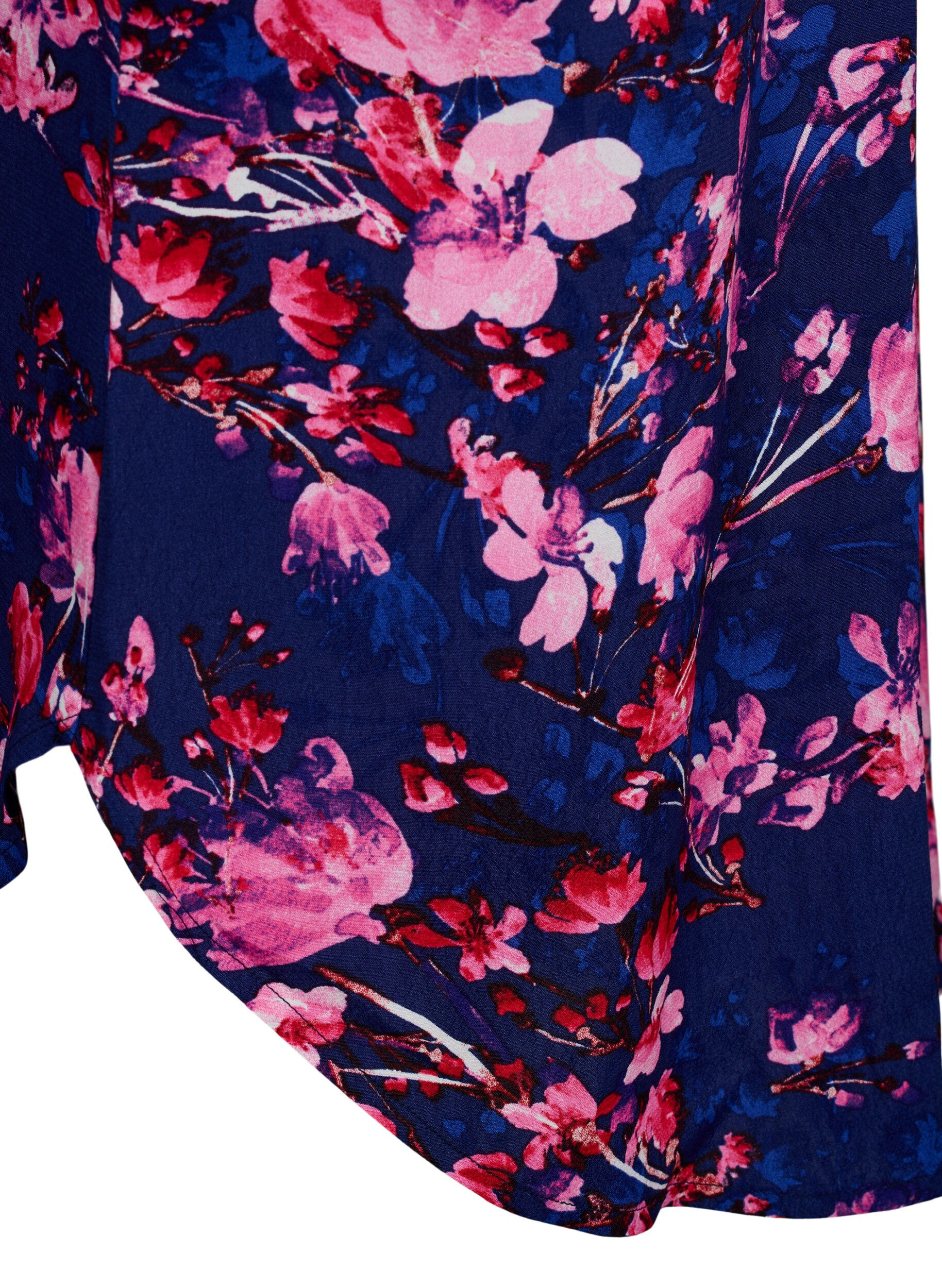 Zizzi Midikleid aus Viskose mit Blumenmuster, B. Blue Pink Flower, Packshot image number 2
