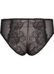 Tai-Slip aus Mesh mit Spitzendetails, Schwarz, Packshot image number 1