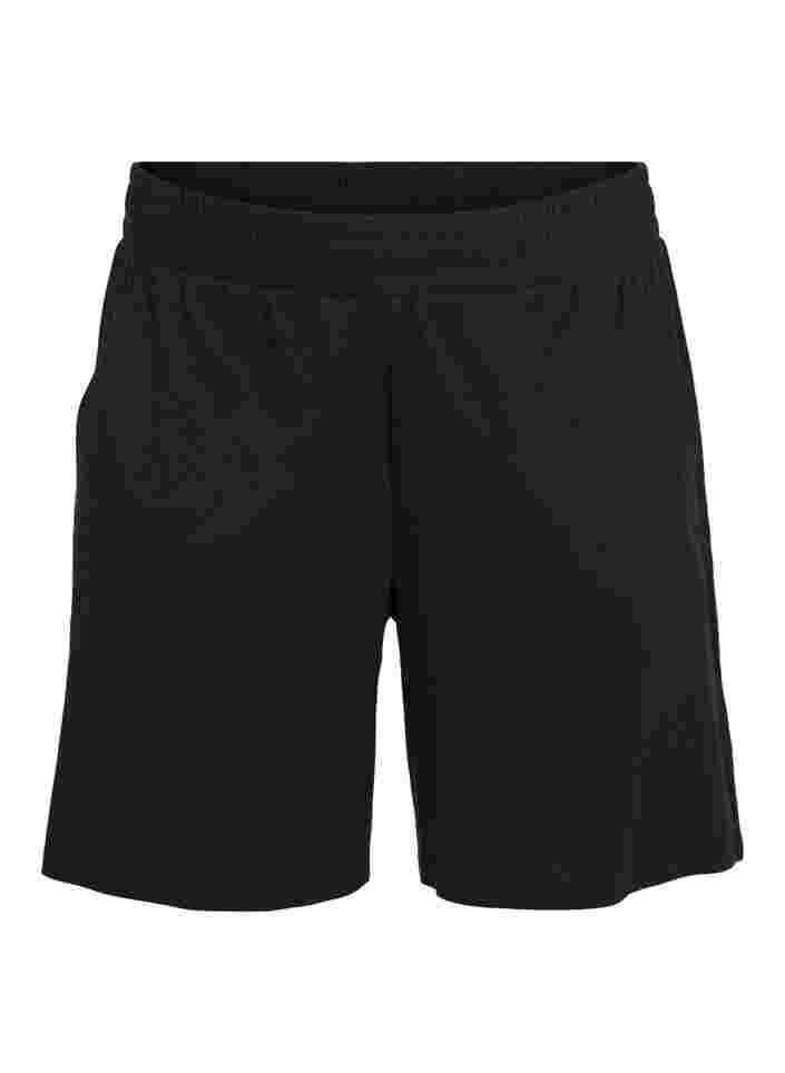 Lockere Shorts mit Taschen, Black, Packshot