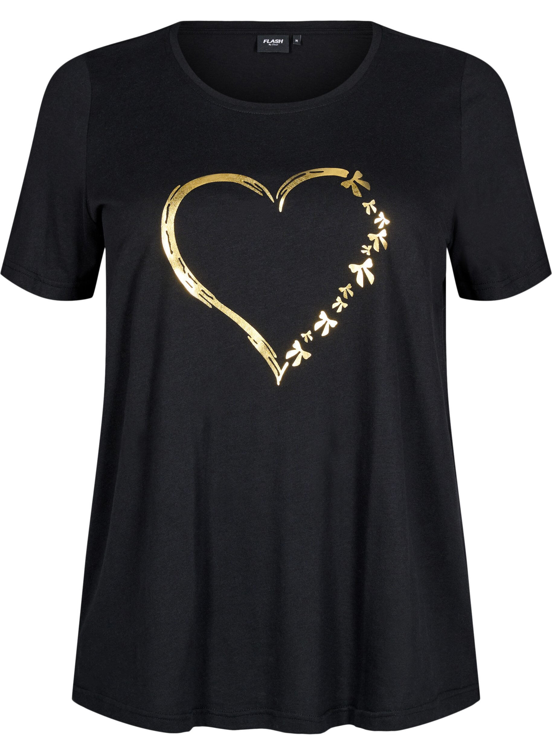 Zizzi FLASH - T-Shirt mit Print, Schwarz, Packshot image number 0