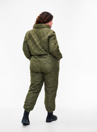 Stepp-Thermojumpsuit mit verstellbarer Taille, Forest Night, Model image number 1