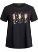 Weihnachts-T-Shirt aus Bio-Baumwolle, Schwarz, Packshot image number 0