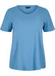 Einfarbiges basic T-Shirt aus Baumwolle, Blau, Packshot image number 0