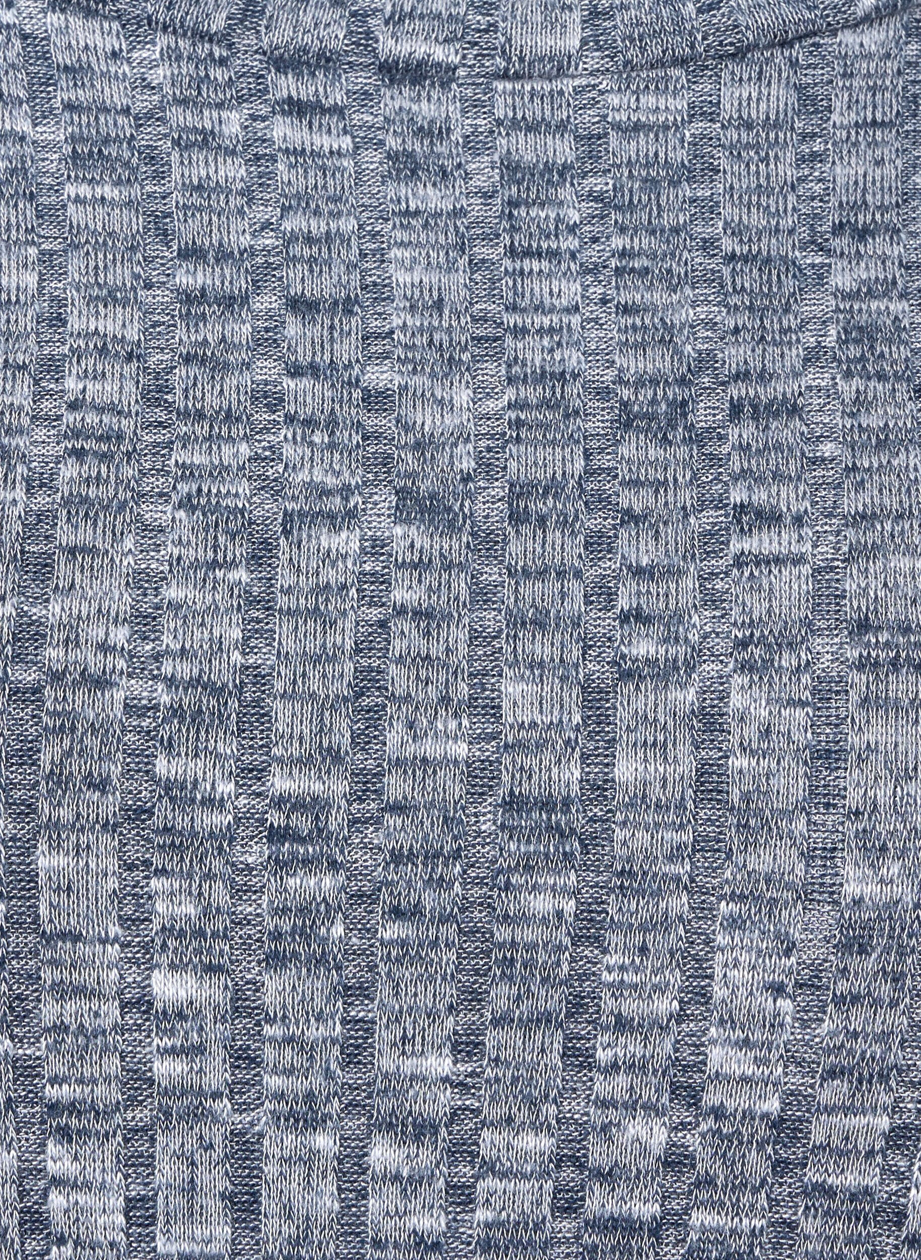 Zizzi Melange Bluse mit Rundhalsausschnitt und 3/4-&Auml;rmeln, Dress Blues Mel., Packshot image number 3