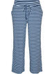 Gestreifte Schlafanzughose mit hoher Taille und weiten Beinen, Blau, Packshot image number 0