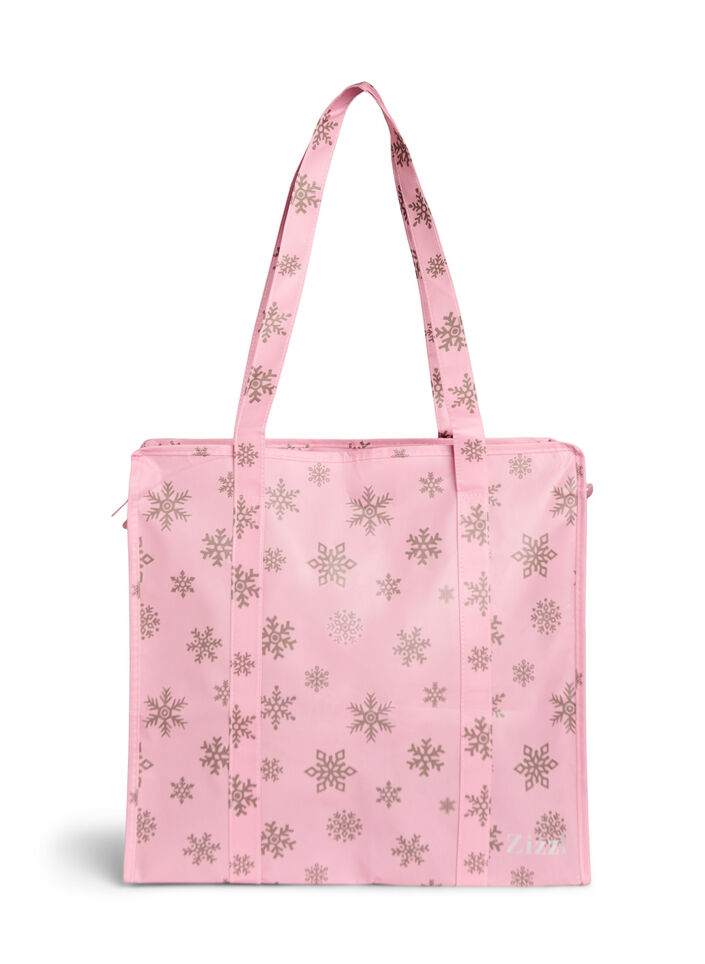 Einkaufstasche mit Reißverschluss, Rot, Packshot image number 0