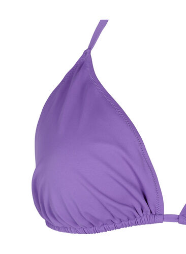 Einfarbiges Triangel-Bikinioberteil, Royal Lilac, Packshot image number 2