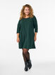 Kurz geschnittenes A-Linien Kleid aus Webstoff mit 3/4 &Auml;rmeln, Gr&uuml;n, Model image number 1