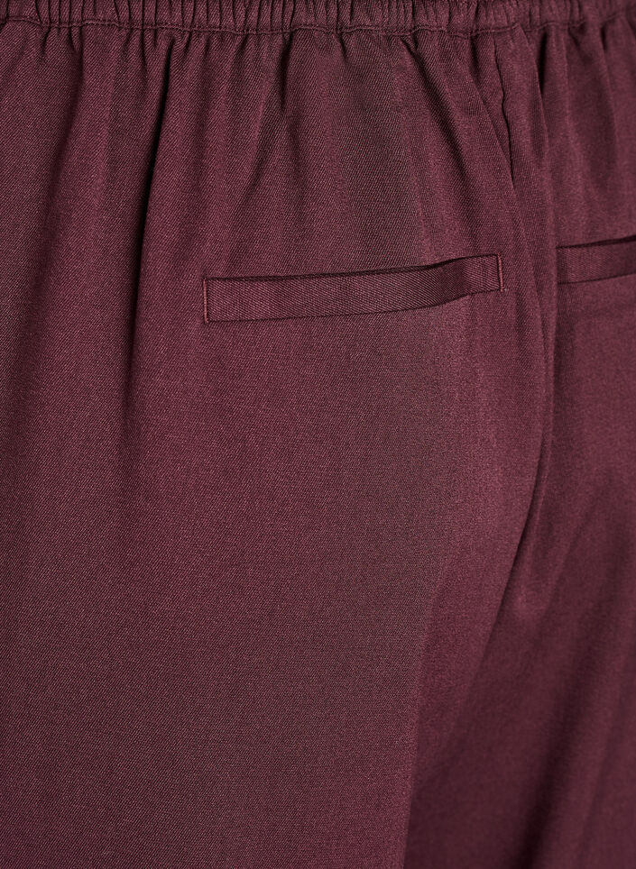 Weite Hose mit hoher Taille, Dunkles Bordeaux, Packshot image number 3