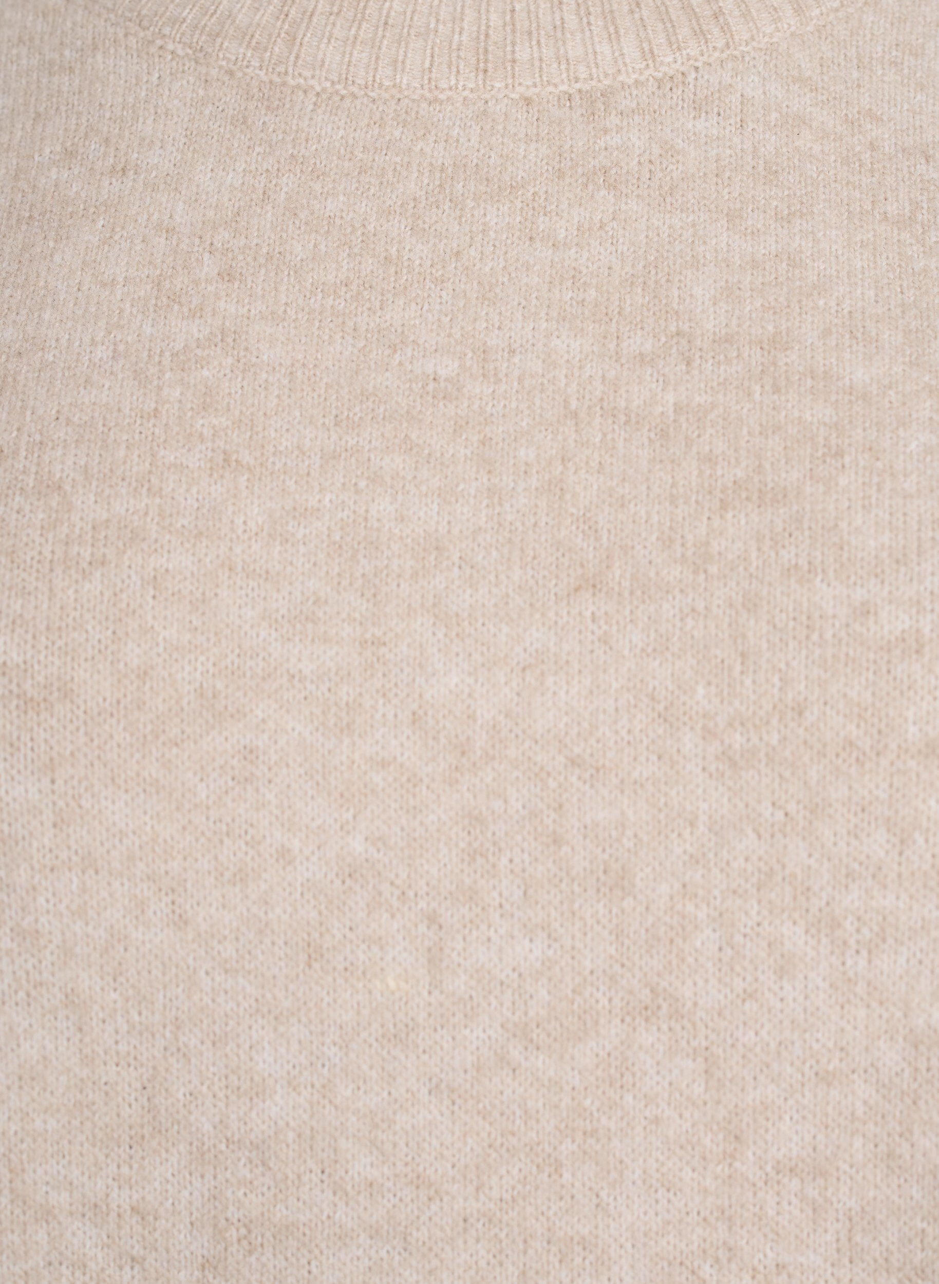 ZizziLocker sitzende Strickshirt mit kurzen &Auml;rmeln, Beige, Packshot image number 2