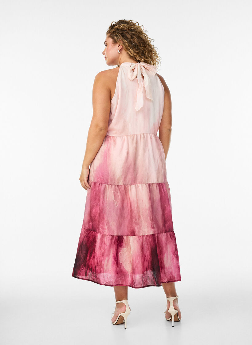 Midi-Neckholderkleid, Rot, Model image number 1