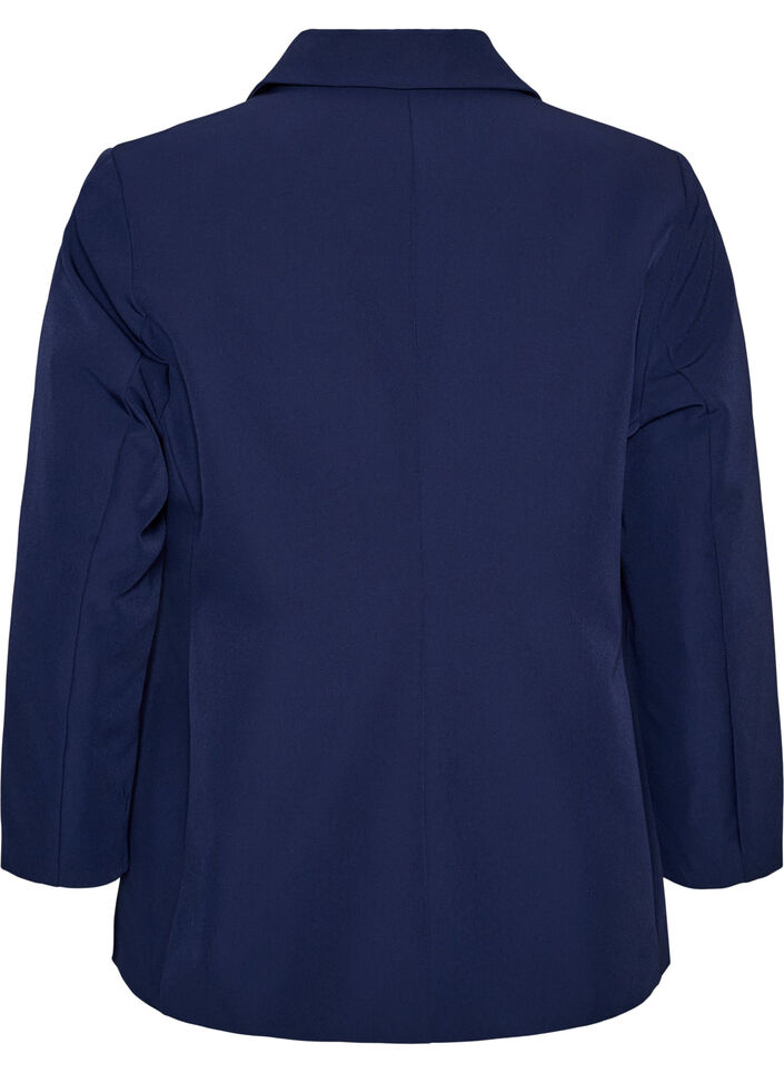 Klassischer Blazer mit Knopfverschluss, Blau, Packshot image number 1