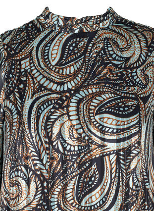 Langarm-Bluse mit Paisleyprint, Black Paisley, Packshot image number 2