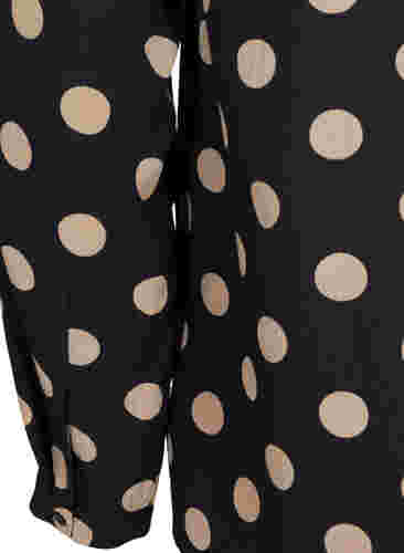 FLASH - Langärmelige Bluse mit Print, Black Brown Dot, Packshot image number 3