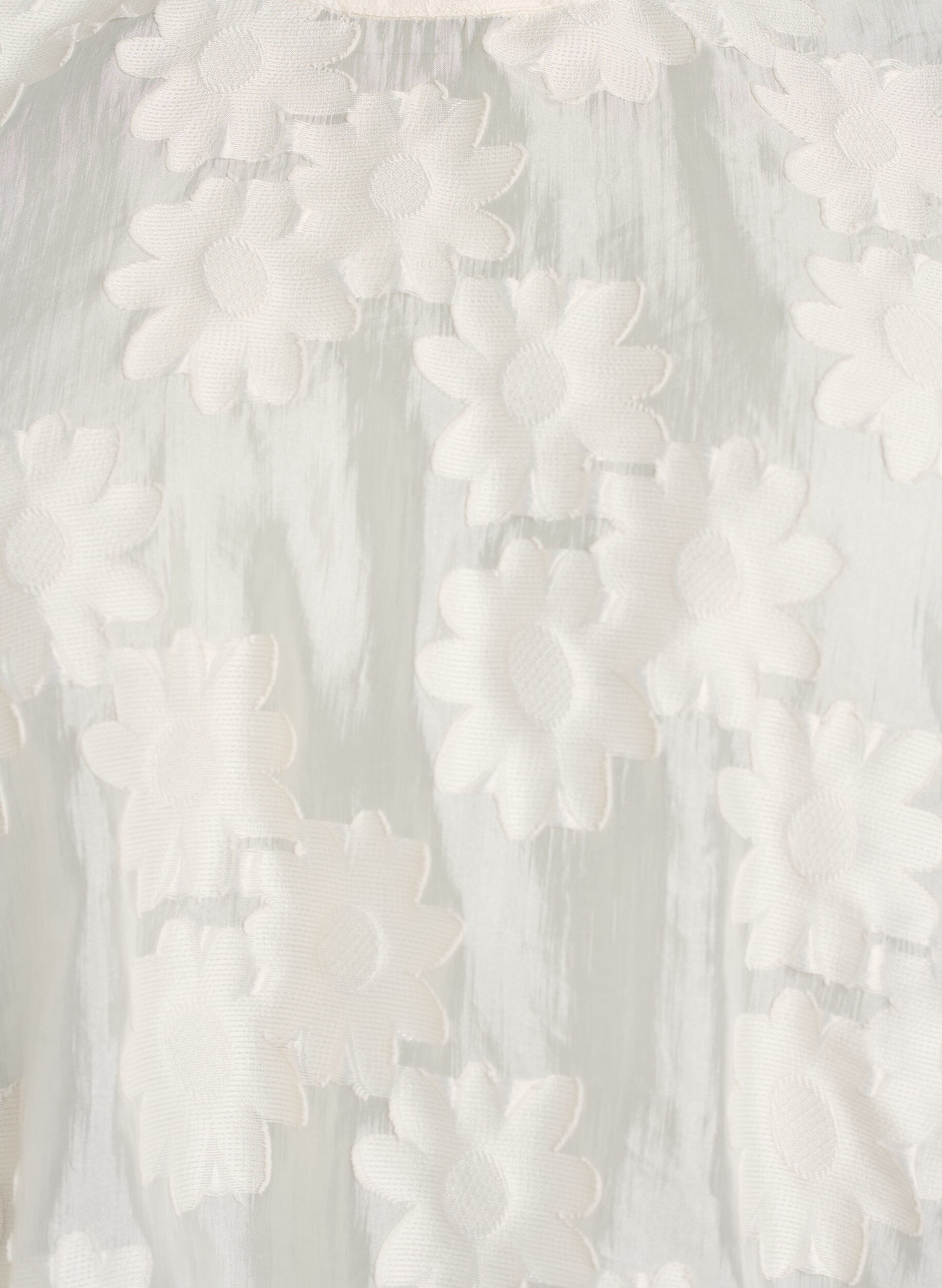 Zizzi &Auml;rmelloses Top aus Jacquard mit floraler Textur, Vanille, Packshot image number 2