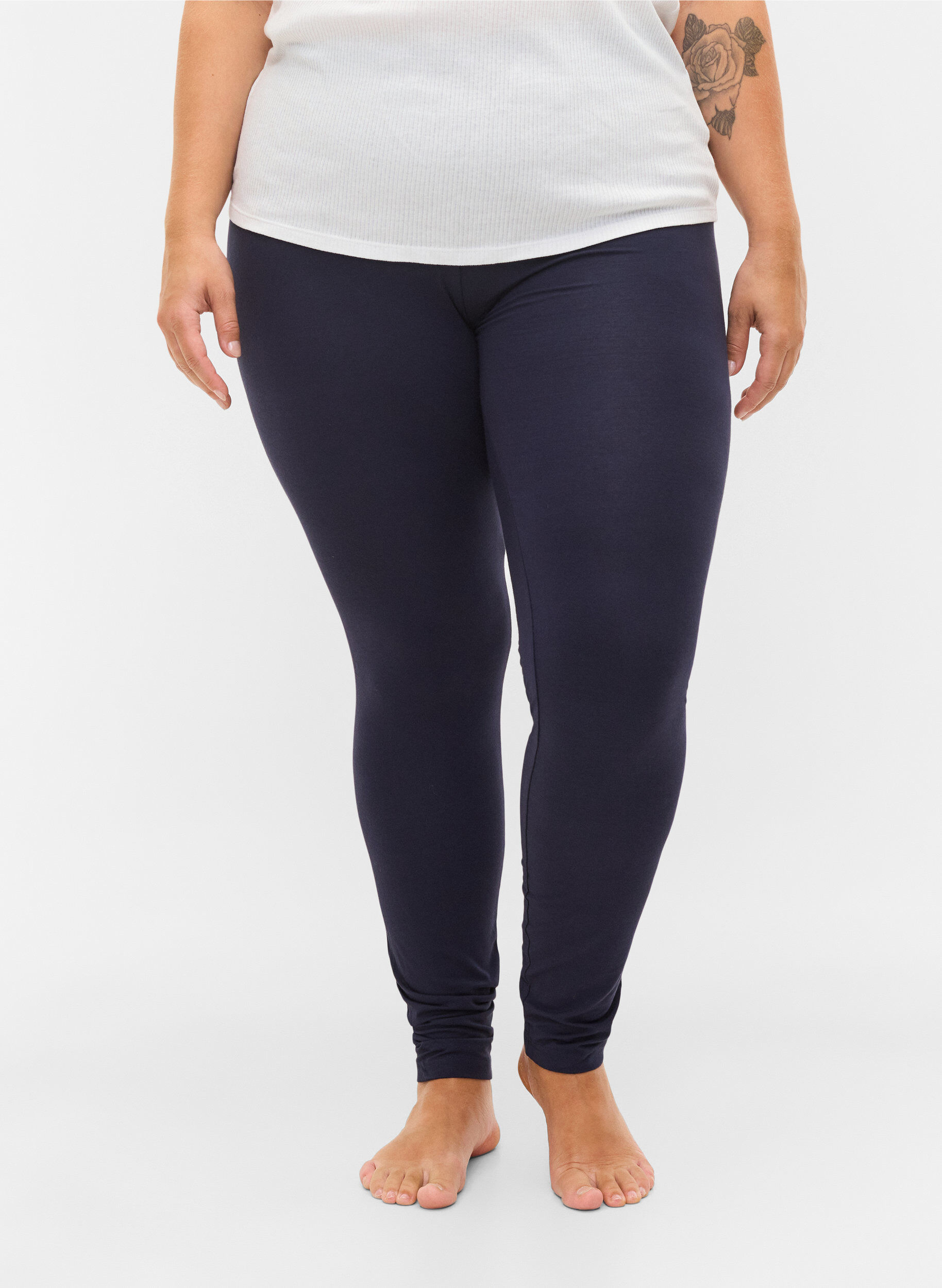 ZizziBasic-Leggings aus Viskose, Blau, Model image number 3