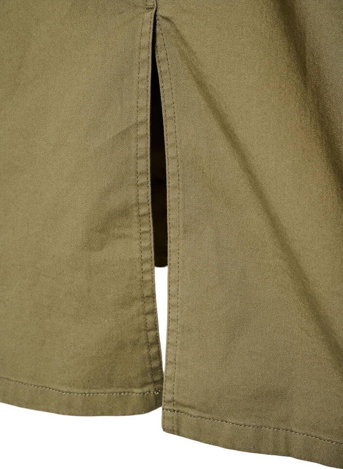 Cargorock aus Baumwolle mit hinterem Schlitz, Gr&uuml;n, Packshot image number 4