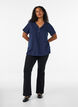 T-Shirt mit Knopfleiste, Blau, Model image number 1