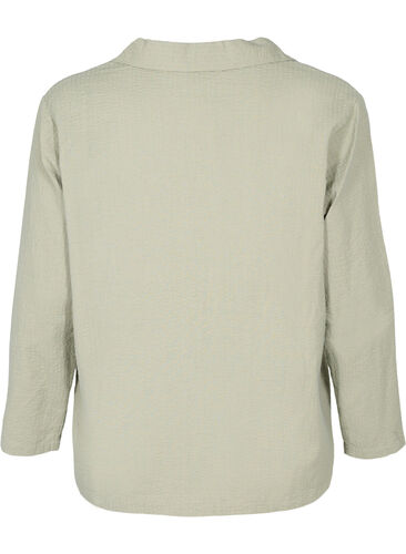 Hemd aus Baumwolle mit Struktur, Seagrass , Packshot image number 1