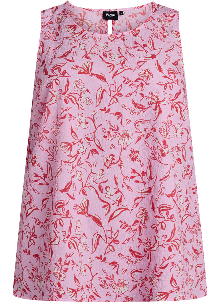 &Auml;rmelloses Top mit Struktur, Rot, Packshot image number 0