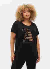 Trainings-T-Shirt mit Print, Black w. Bad Ass, Model