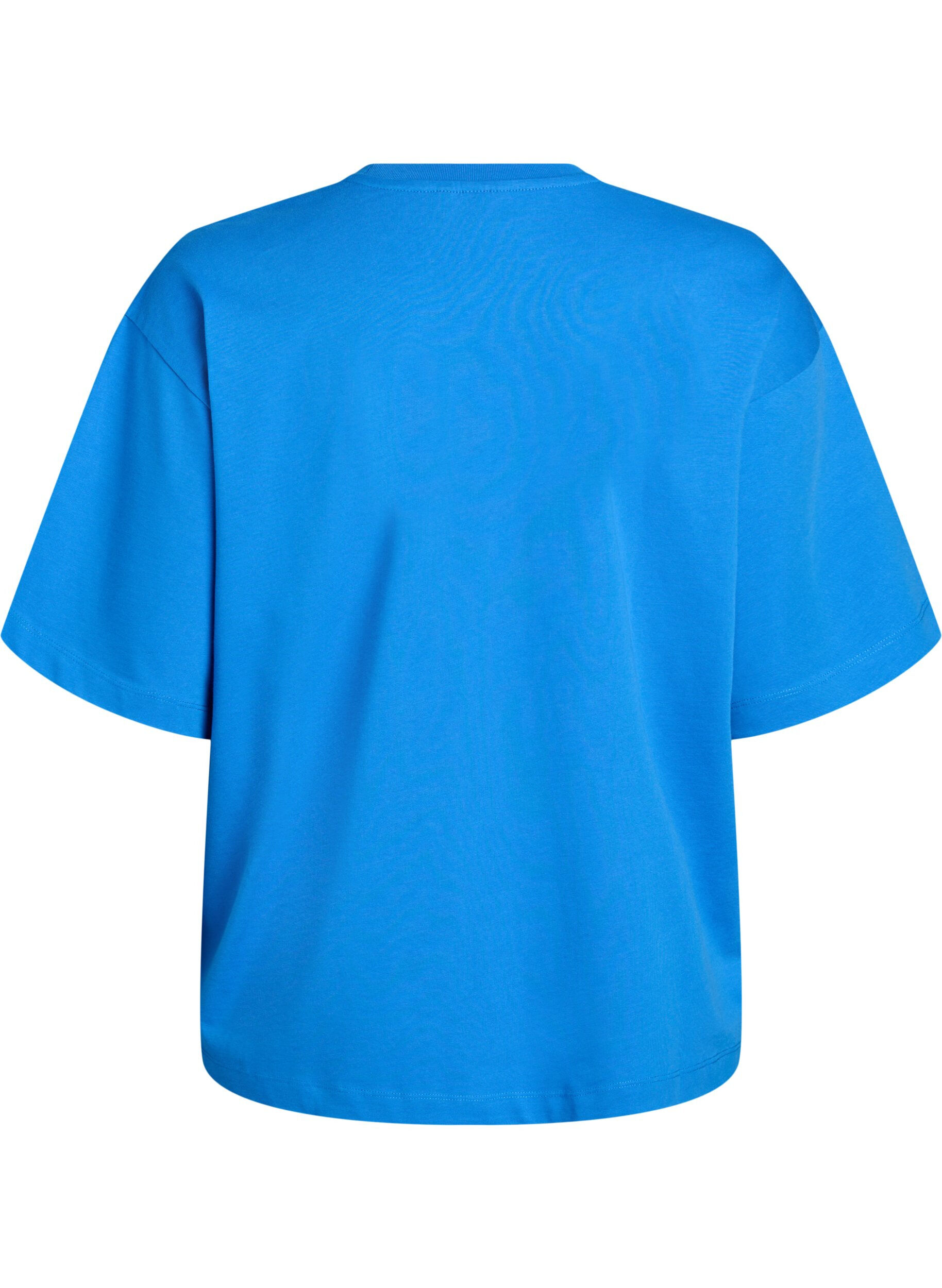 Zizzi Oversize-T-Shirt mit halben &Auml;rmeln, Blau, Packshot image number 1