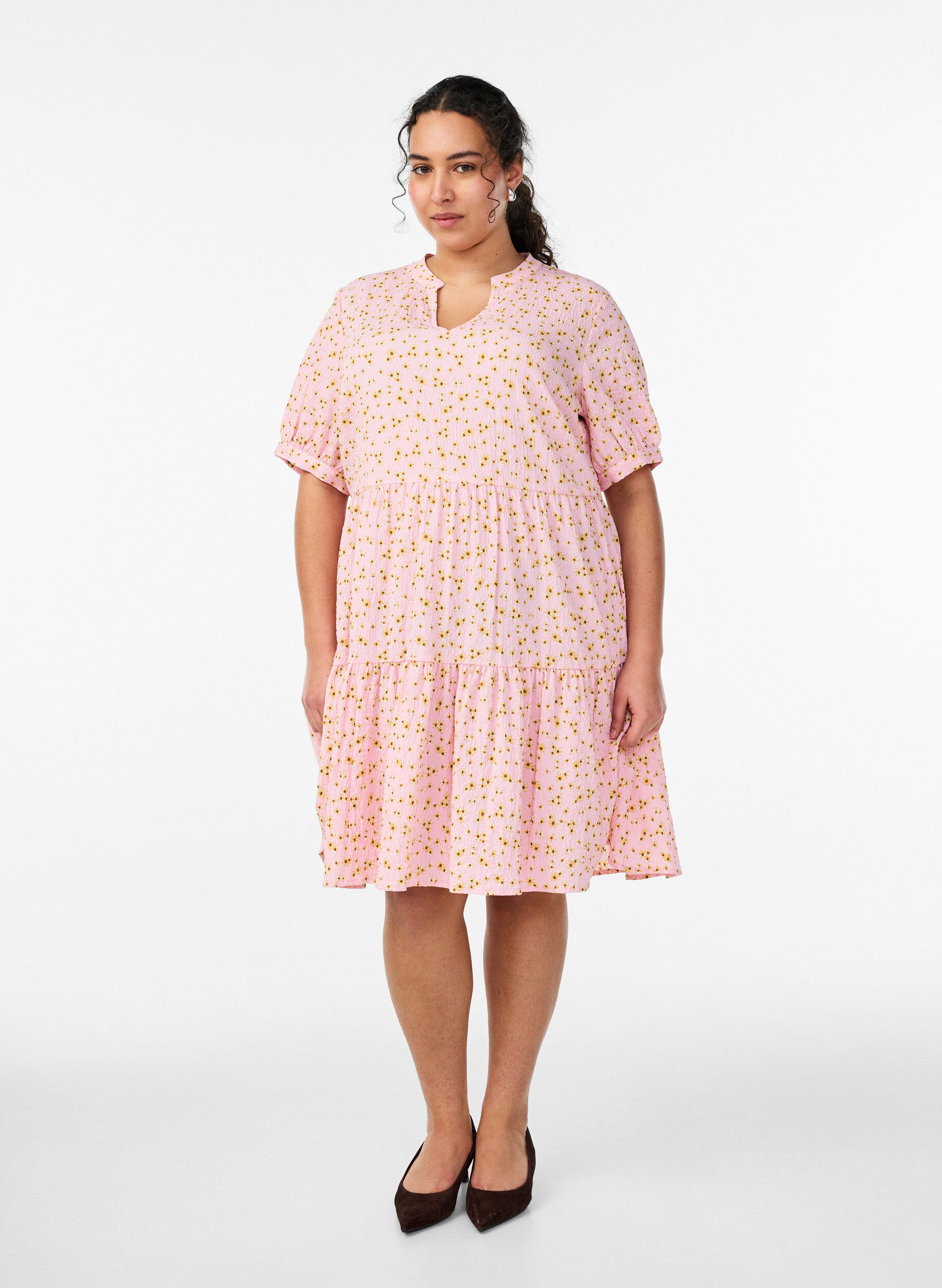 ZizziKurzes A-Linien-Kleid, Rot, Model image number 1