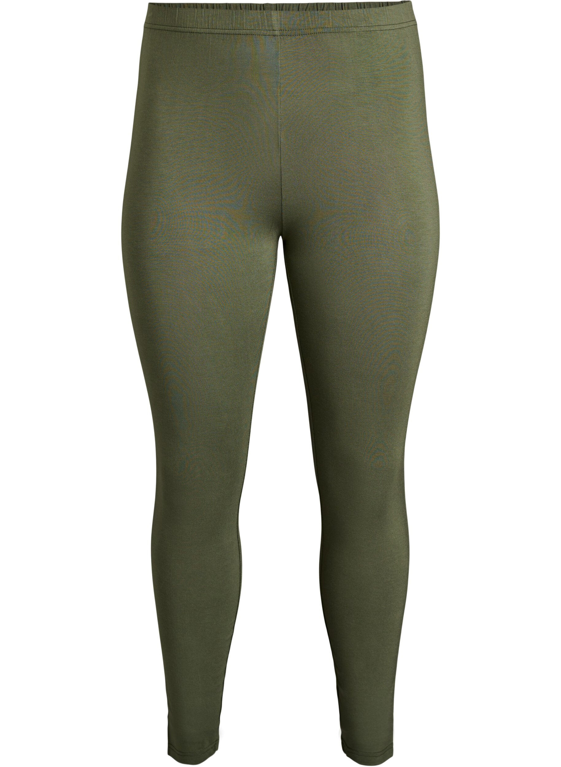 Zizzi Basic Leggings aus Viskose, Gr&uuml;n, Packshot image number 0