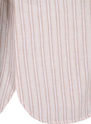 Hemdbluse mit Knopfverschluss aus einem Baumwoll-Leinen-Gemisch, Sandshell White, Packshot image number 3