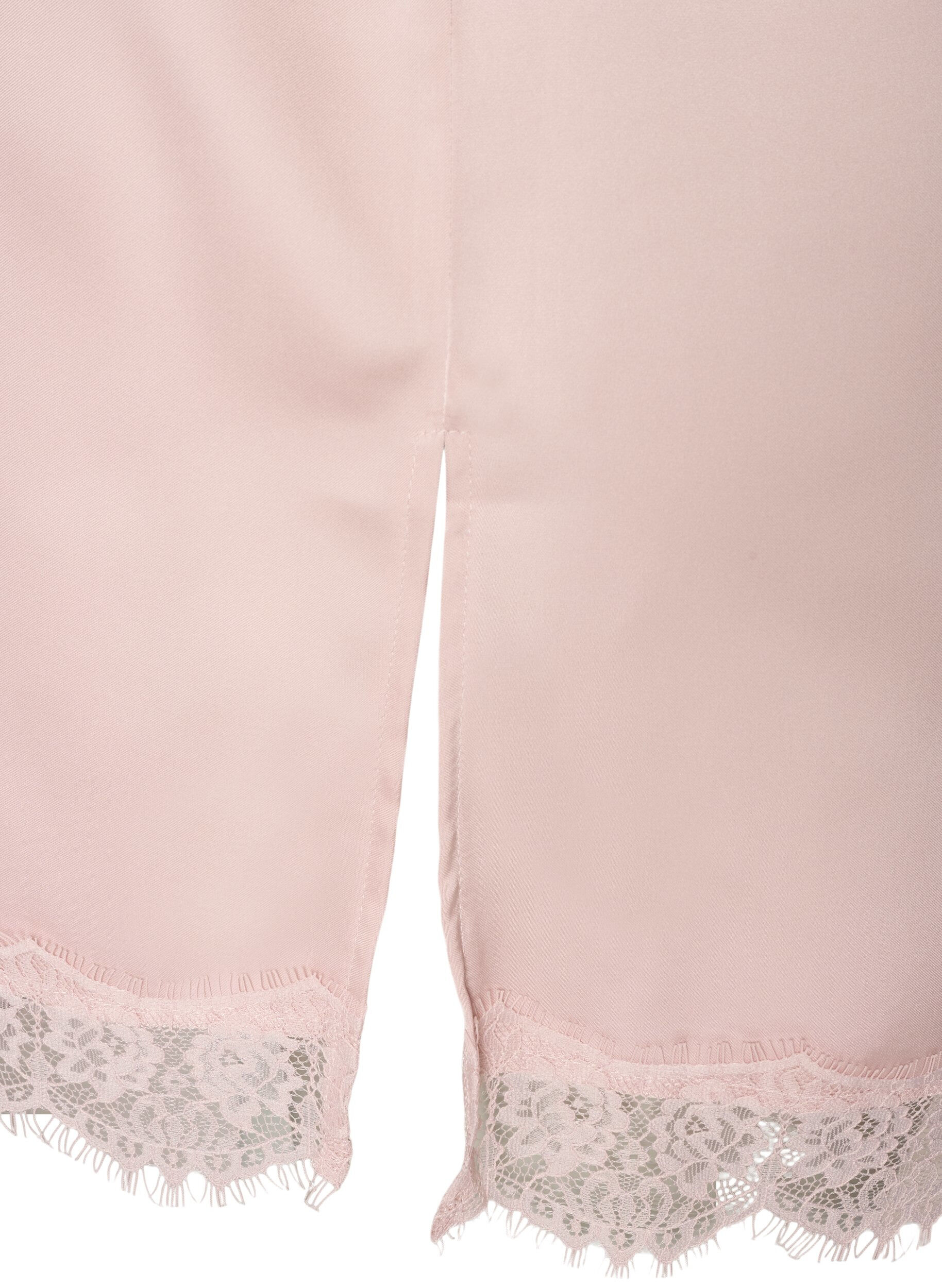 ZizziLanges Top aus Satin mit Spitzen, Rot, Packshot image number 3