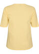 Bluse aus geripptem Jersey mit kurzen &Auml;rmeln, Gelb, Packshot image number 1
