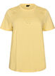 T-Shirt aus Bio-Baumwolle mit Lochstickerei, Gelb, Packshot image number 0