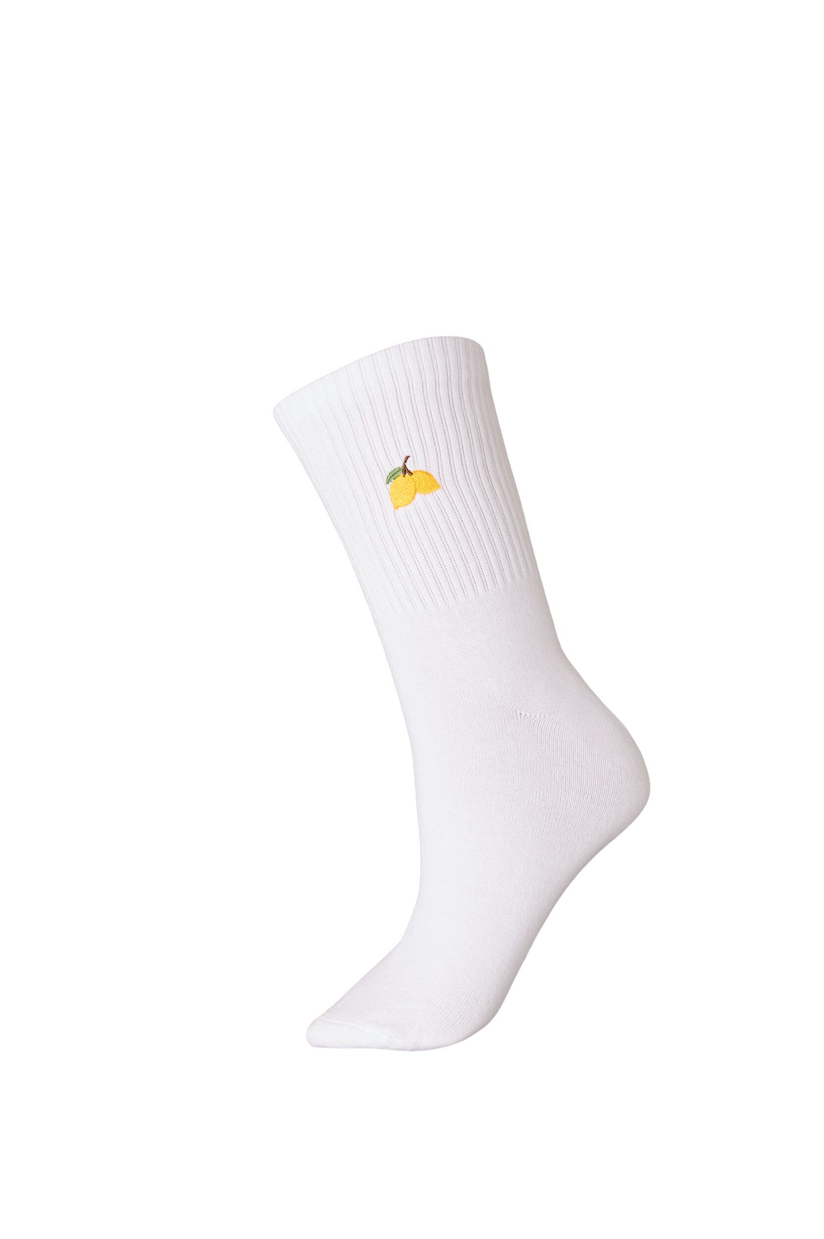 Zizzi Socken aus Baumwolle mit Mustern, Wei&szlig;, Packshot image number 0