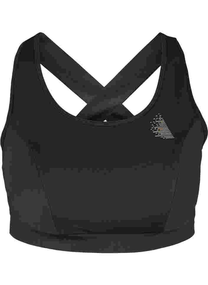Sporttop mit Rückendetails, Black, Packshot image number 0