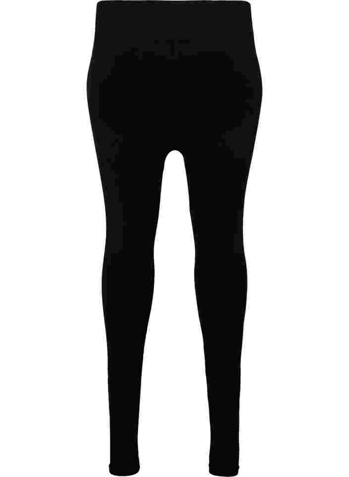 Nahtlose Workout-Leggings mit Struktur, Black, Packshot image number 1