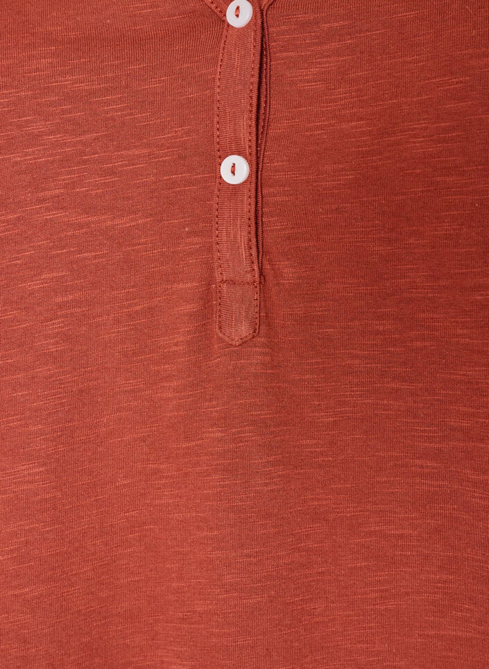 T-Shirt mit Knopfleiste, Braun, Packshot image number 2